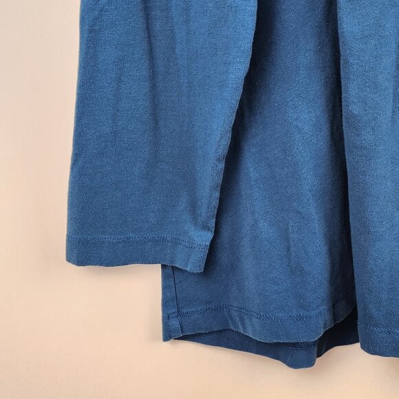 Soft Surroundings Teal Asymmetric Seams Stretch Jersey Knit Tunic Top sz M - Picture 5 of 8